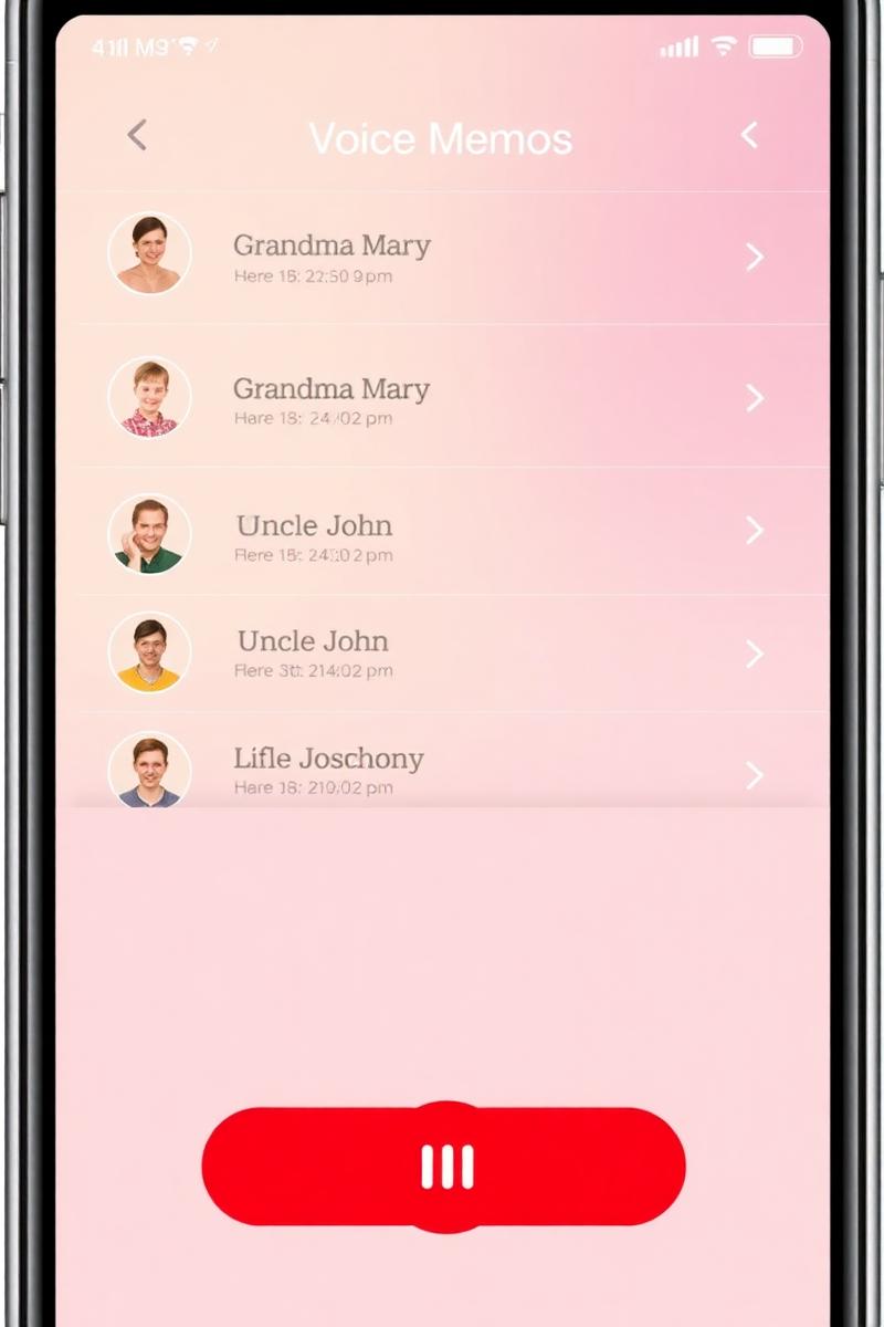 Voice memo recording feature